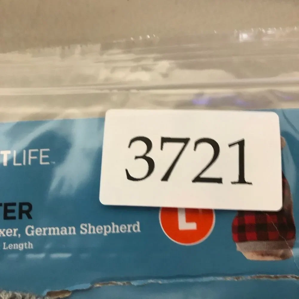 NEW VibrantLife Pet Sweater Size Large Red Plaid German Shepherd Labrador‎ Boxer
